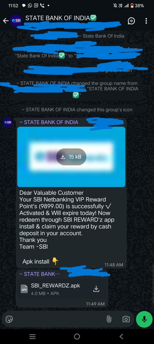 SBI WhatsApp Scam
